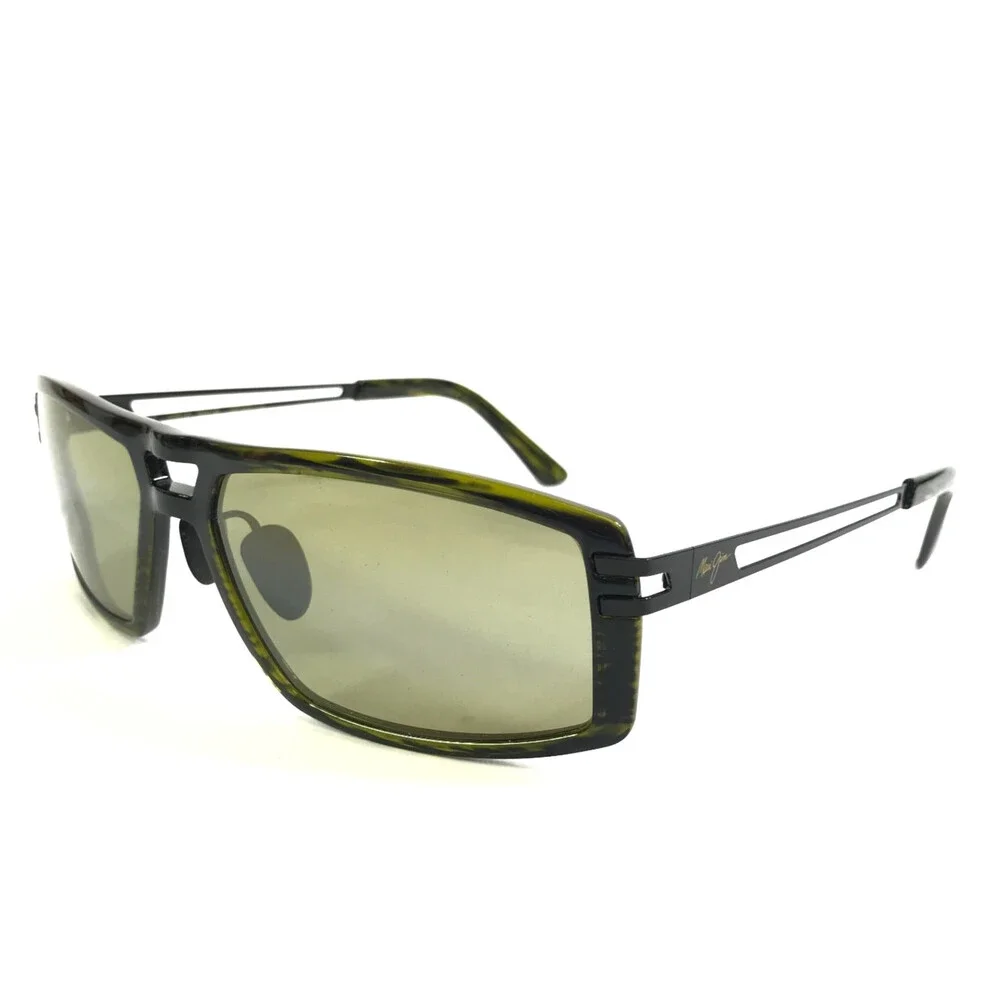 Maui Jim Sunglasses MALIHINI MJ702-15C Olive Stripe Frames with HT Maui Lenses